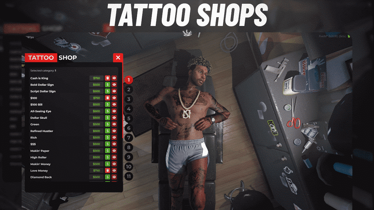 Tattoo Shop System V5 [ESX/QB]