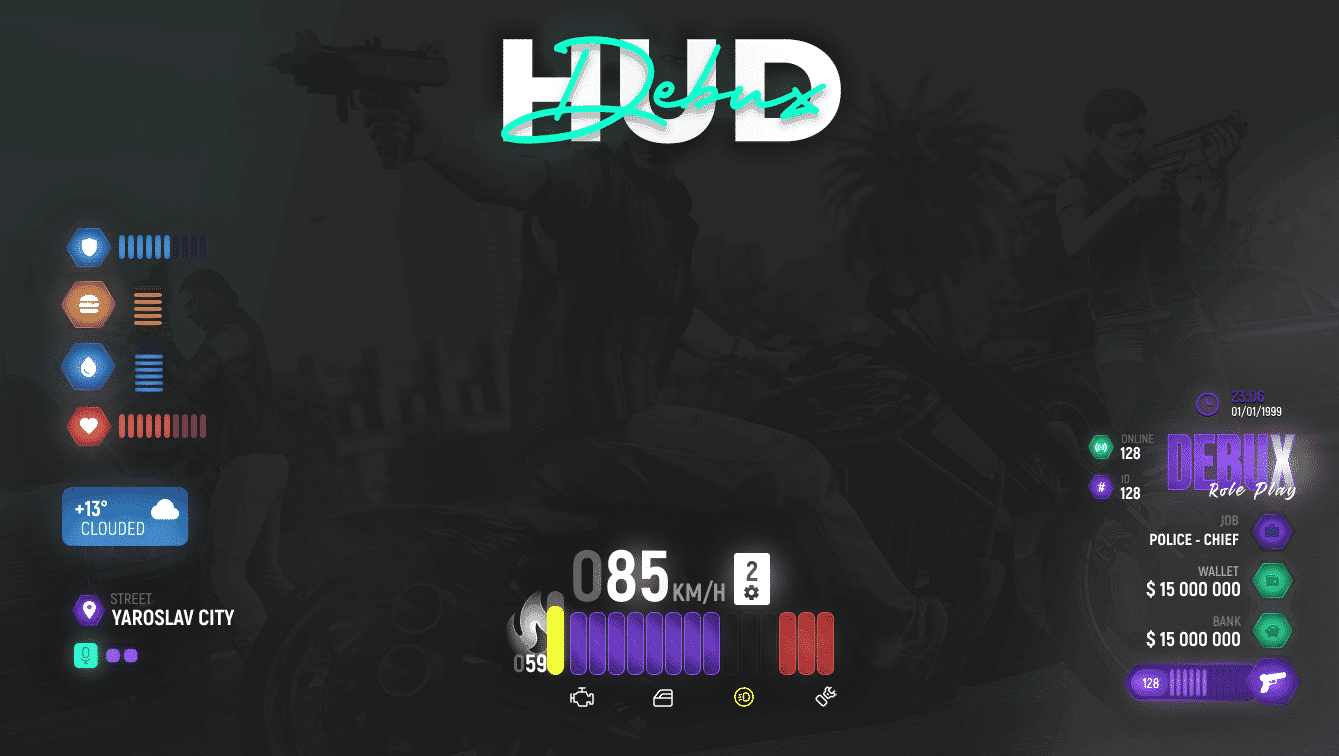 Status HUD V67 [Player Interfaces][ESX/QB]