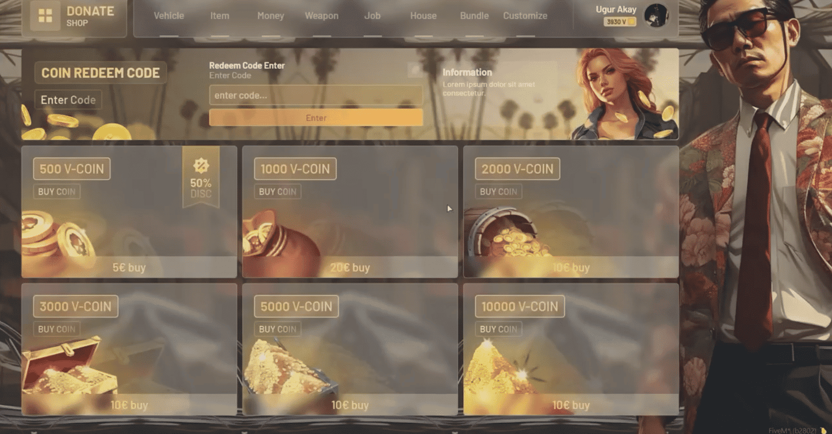 VIP System V6 [Donate System][Coin Shop][ESX/QB]