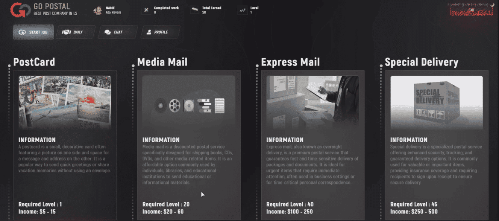 GoPostal Job V2 [ESX/QB]