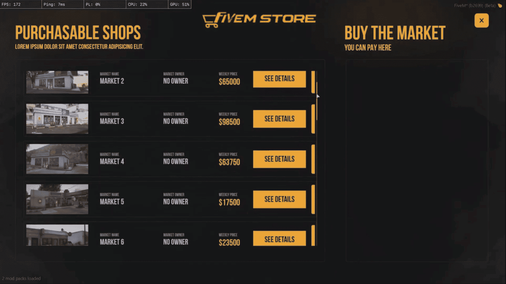 Shops System V22 [Market][Store][Ownable Market][QB]
