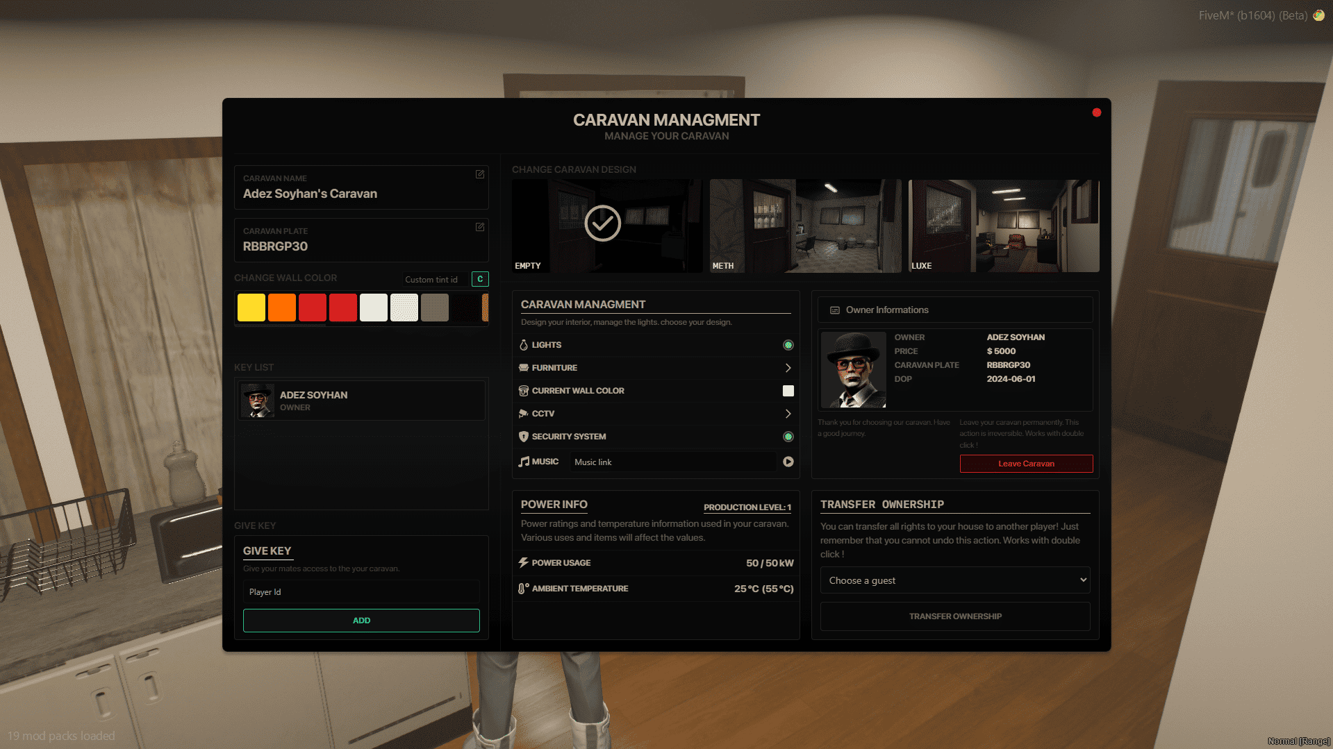 Motorhome System V1 [Caravan][Meth][ESX/QB]