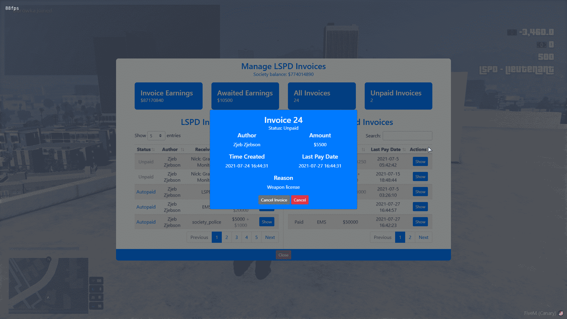 Billing System V2 [Invoice System][ESX]