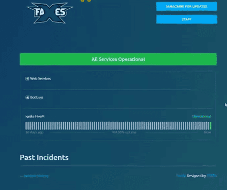 Website Automated Status Uptime | FiveM Store Website Automated Status Uptime