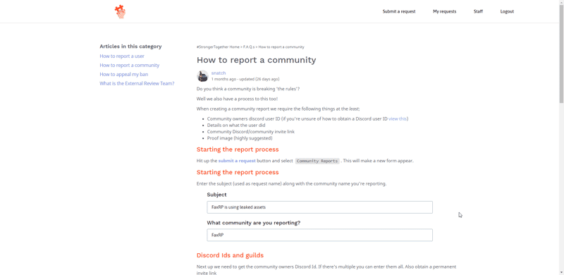 Website Help Center [Web Desk]