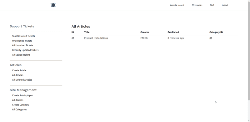Website Help Center [Web Desk]