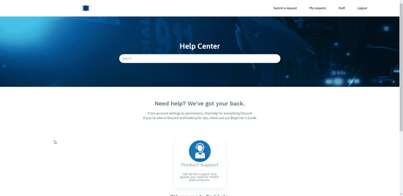 Website Help Center [Web Desk]