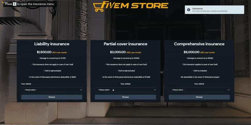 System Ubezpieczeń V2 | Sklep FiveM System ubezpieczeniowy V2