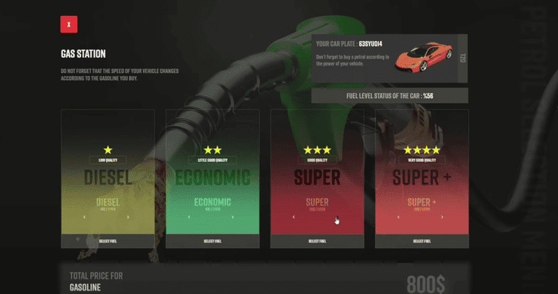 Gas Station System V8 [Fuel System][Standalone]