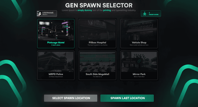 Spawn Selector V19 [ESX/QB]
