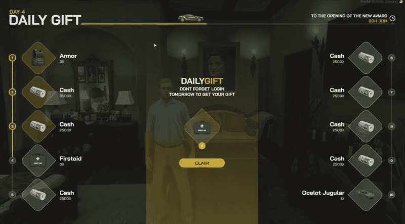 Daily Rewards V3 [Daily Gift][ESX/QB]