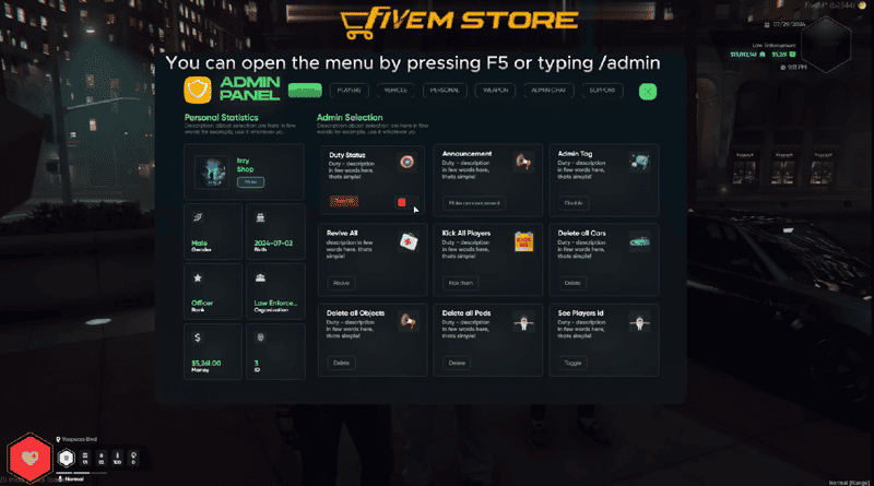 Admin Menu System V11 [Admin Panel][ESX/QB]