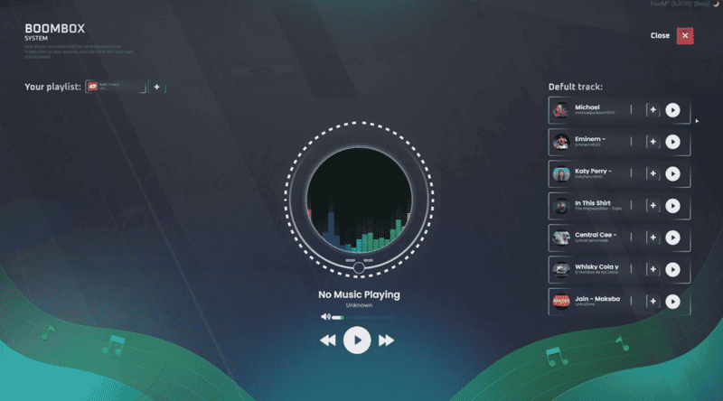 Boombox System V4 [Music Player][ESX/QB]