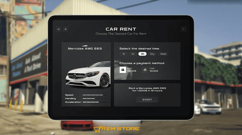 Car Rental System V7 [Rent Vehicle][Vehicle Rental][ESX/QB]
