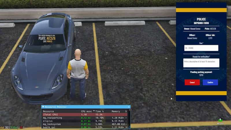 Real Life Parking System V1 | FiveM Store Real Life Parking System V1