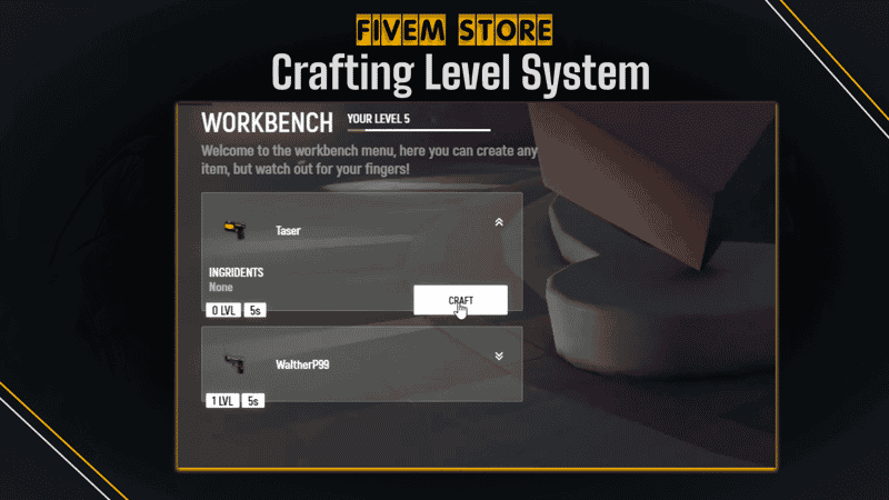 Tsarin Sana'a na QBCore V1 [Leveling] [EXP]