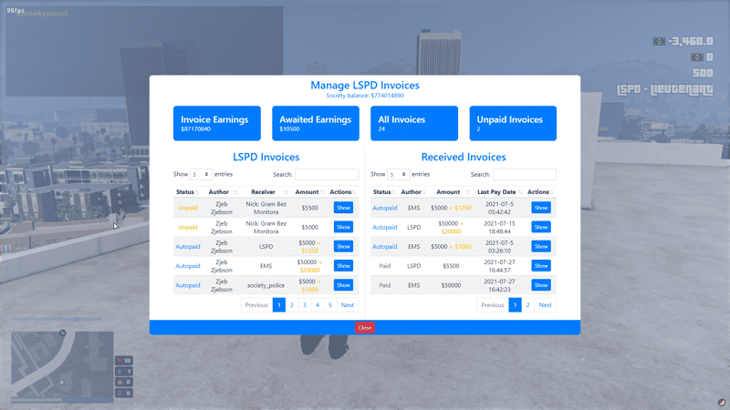 Billing System V2 [Invoice System][ESX]