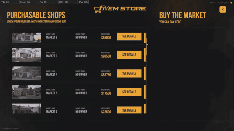 Shops System V22 [Market][Store][Ownable Market][QB]