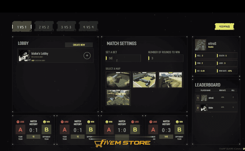 Arena PVP System V1 [Paintball][Advanced][ESX/QB]