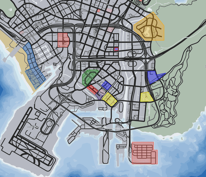NoPixel бандасынын картасы