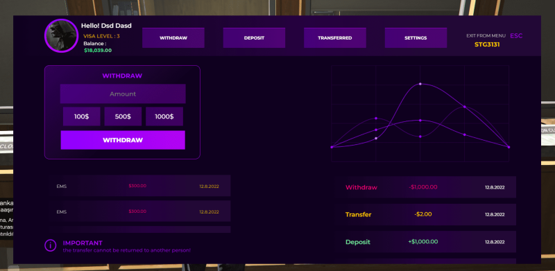 Advanced Banking System [Level System][Standalone]