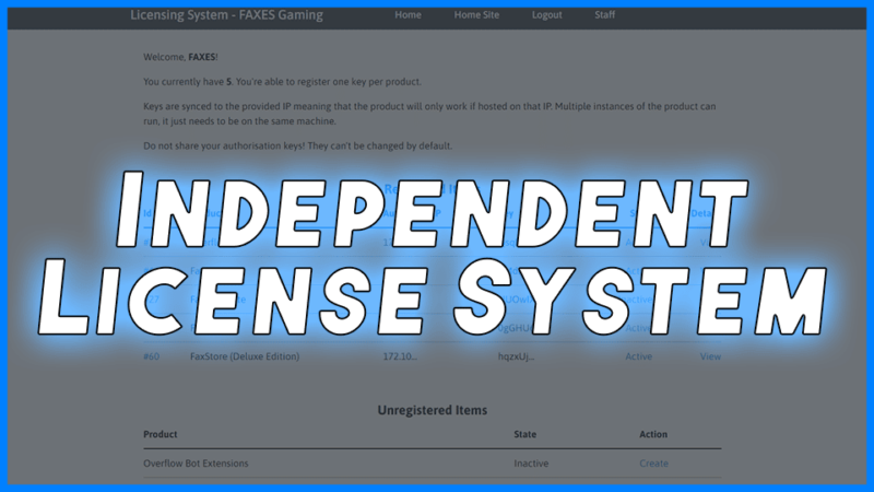 Website Independent License System | FiveM Store