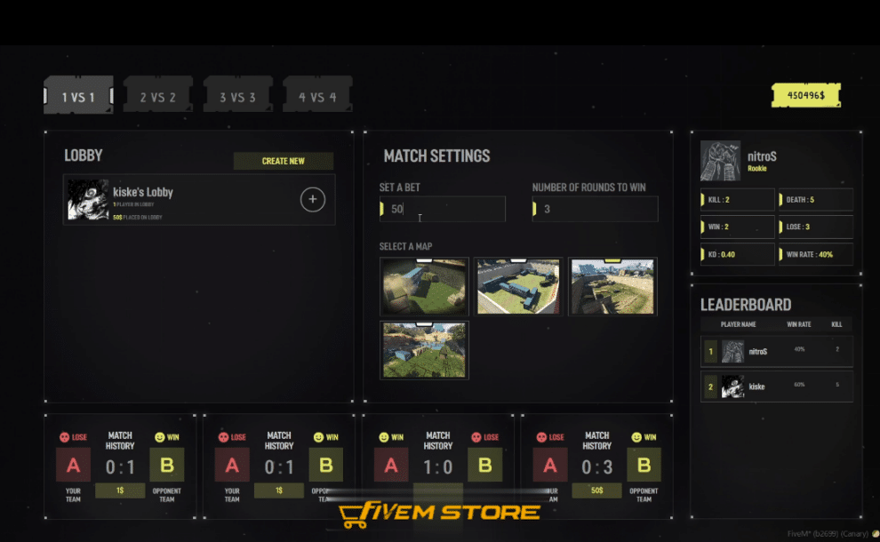 Arena PVP System V1 [Paintball][Advanced][ESX/QB] | FiveM Store