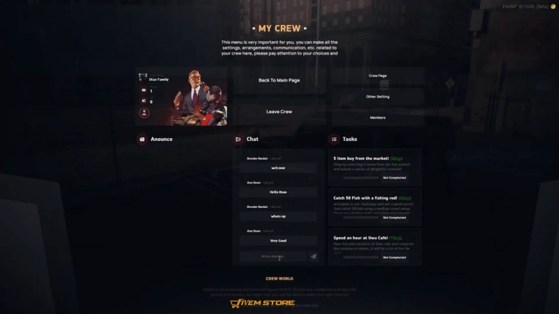 Gangs System V8 [Crew System][Family System][ESX/QB]