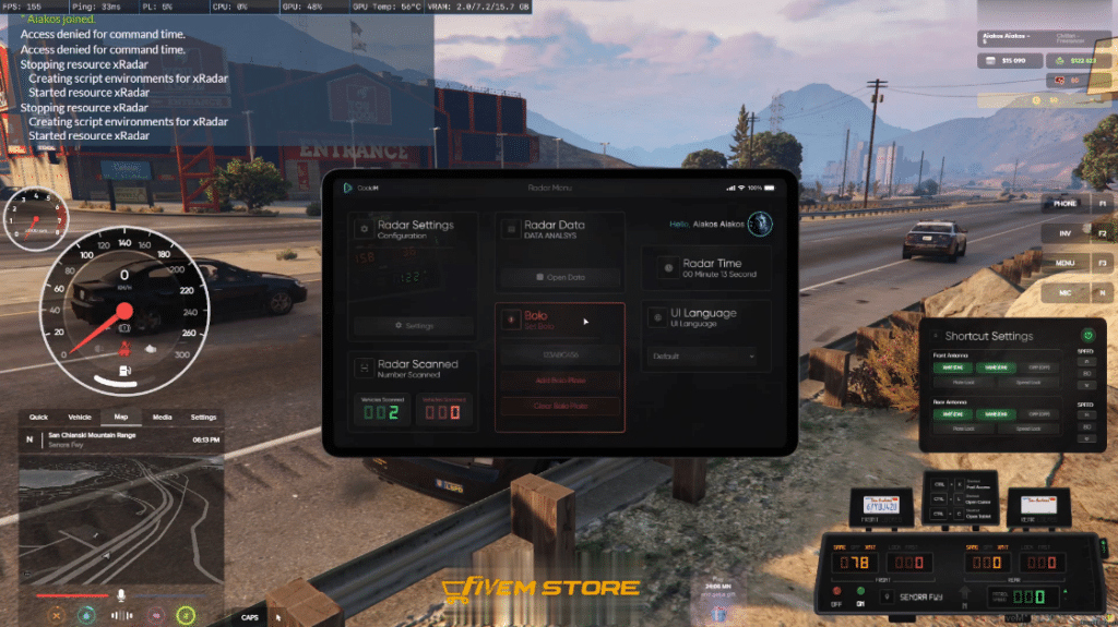 Speed Camera System V7 [Police Radar][Standalone] | FiveM Store