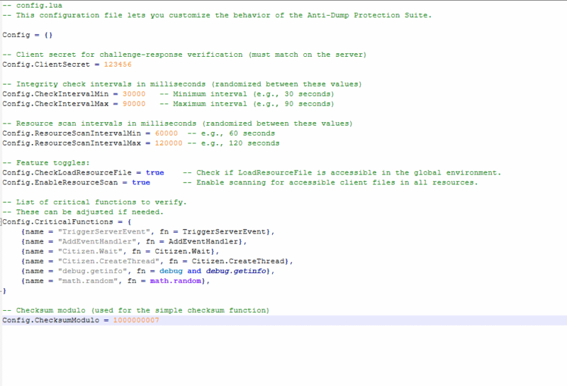 Advanced FiveM Anti-Dump Protection