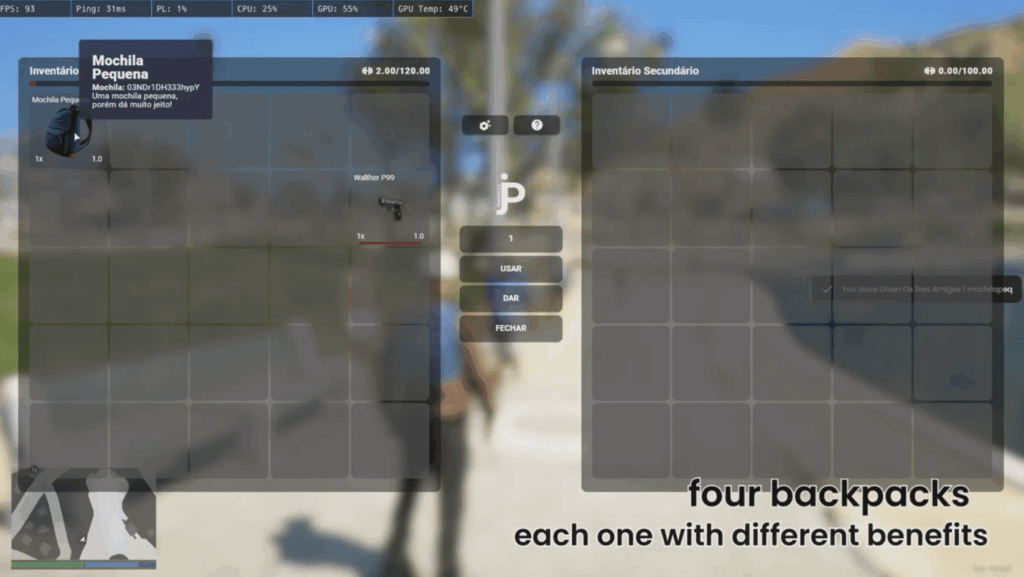 Backpack System V2 [QB] FiveM Store