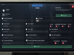 Sistema de bloqueo de puerta V8 [Escáner facial][Contraseña][Cerradura][ESX/QB]