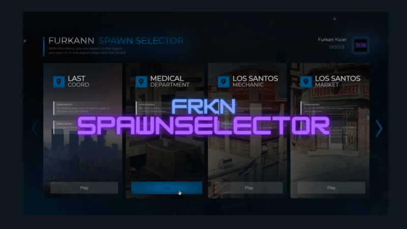 Spawn Selector V9 [Standalone] | FiveM Store