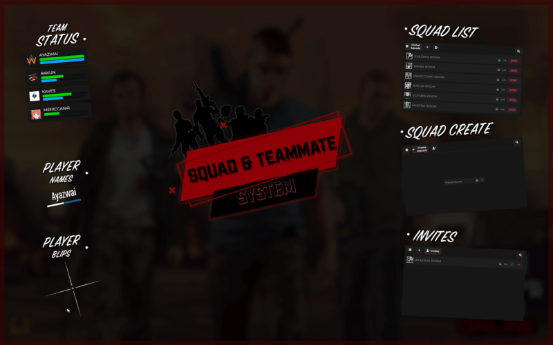 Squad & Teammate System V1 [Crew System][Standalone] | FiveM Store
